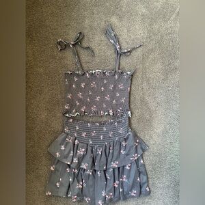 Tweenstyle Gray Floral Kids Matching Set